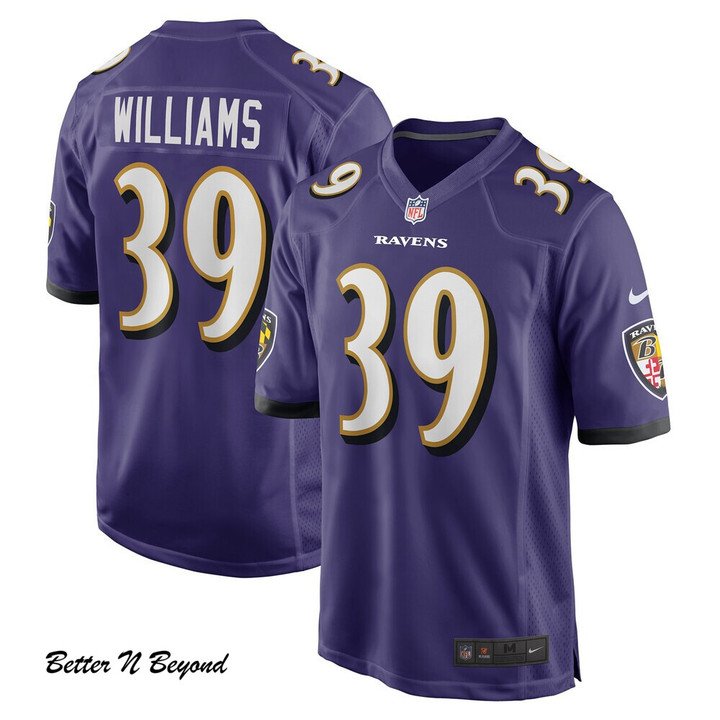 Men's Baltimore Ravens Denzel Williams Nike Purple Player Game Jersey