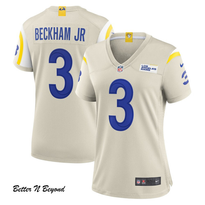 Women's Los Angeles Rams Odell Beckham Jr. Nike Bone Game Jersey