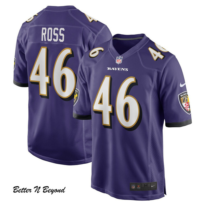 Men's Baltimore Ravens Josh Ross Nike Purple Player Game Jersey