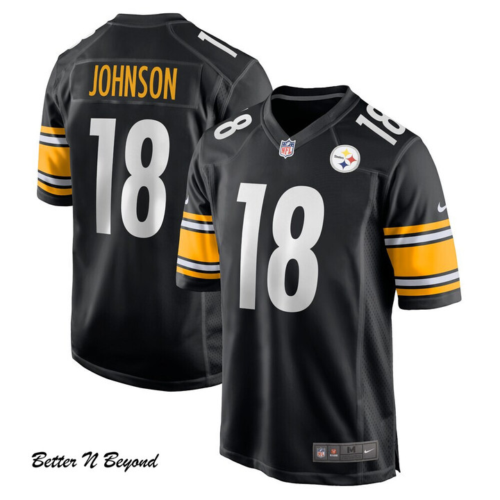 Men's Pittsburgh Steelers Diontae Johnson Nike Black Game Team Jersey
