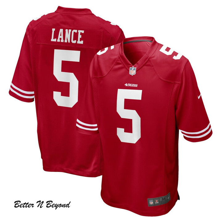 Men's San Francisco 49ers Trey Lance Nike Scarlet Game Jersey