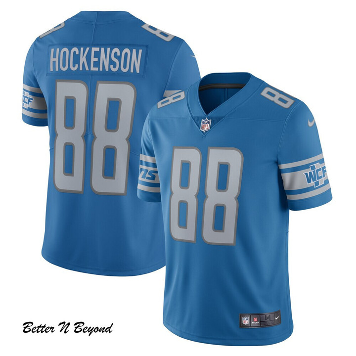 Men's Detroit Lions T.J. Hockenson Nike Blue Vapor Limited Jersey