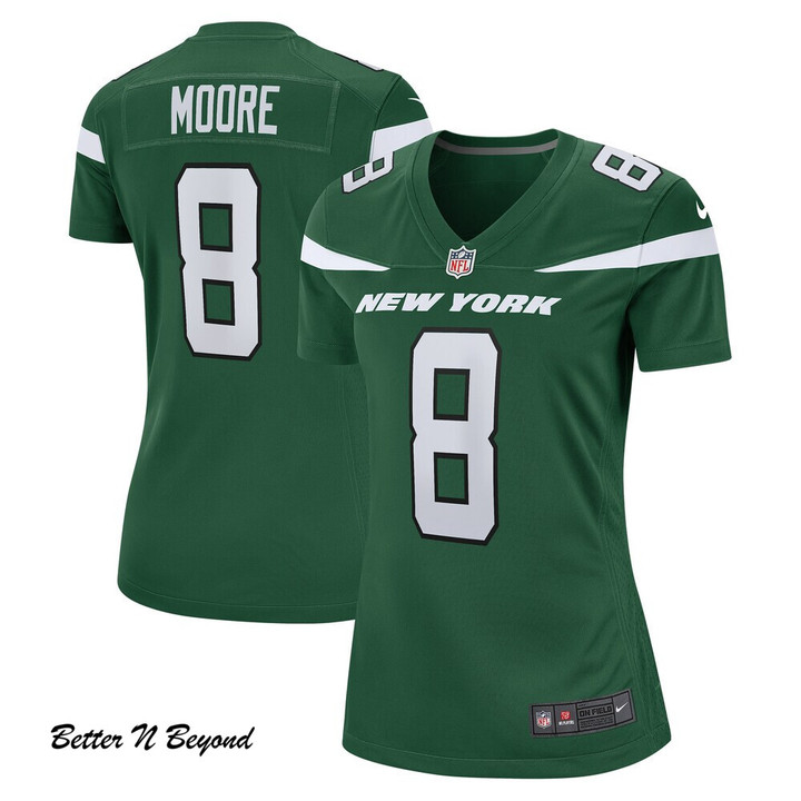 Women's New York Jets Elijah Moore Nike Gotham Green Game Player Jersey