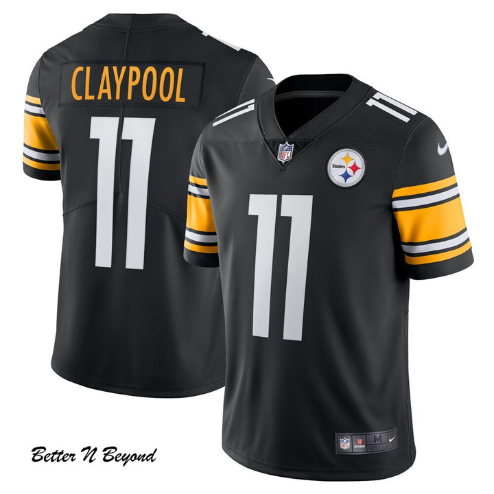Men's Pittsburgh Steelers Chase Claypool Nike Black Vapor Limited Player Jersey