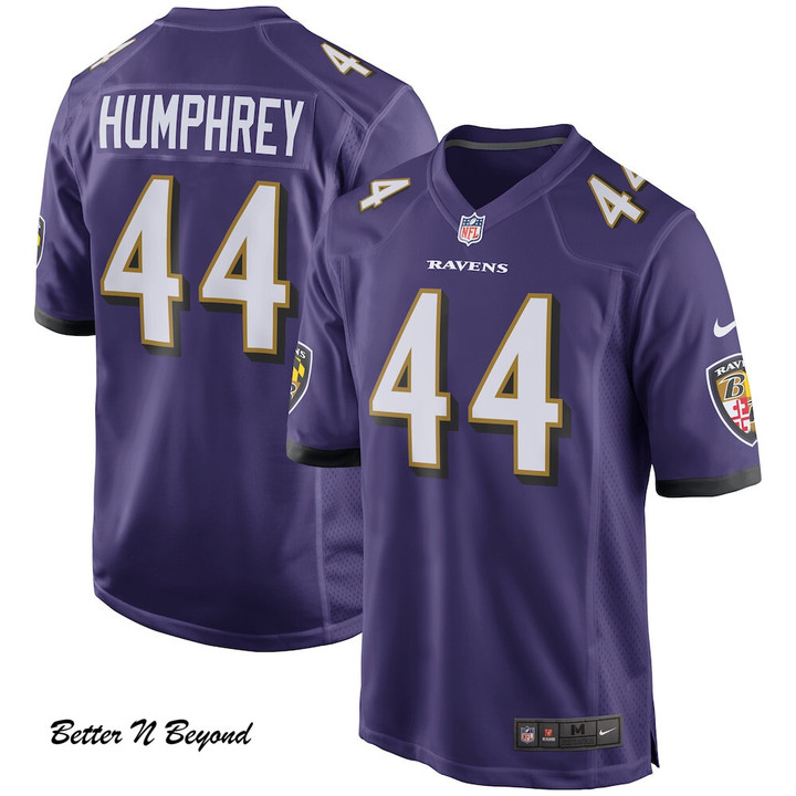Men's Baltimore Ravens Marlon Humphrey Nike Purple Player Game Jersey
