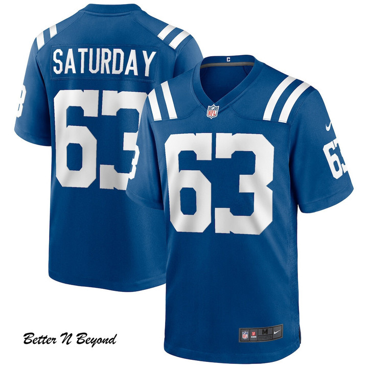 Men's Indianapolis Colts Jeff Saturday Nike Royal Game Retired Player Jersey