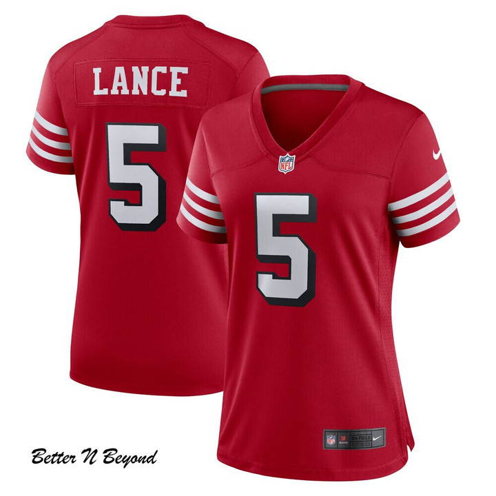 Women's San Francisco 49ers Trey Lance Nike Scarlet Alternate Game Jersey