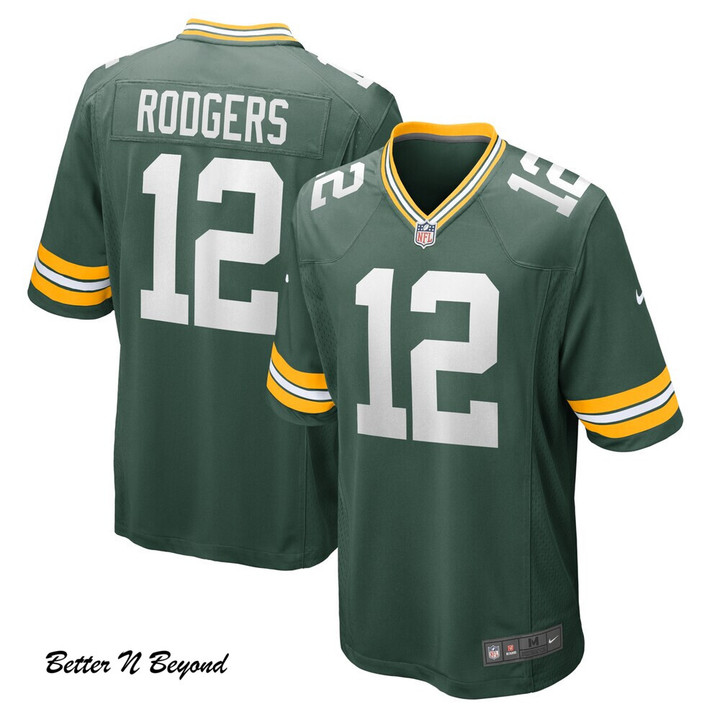 Men's Green Bay Packers Aaron Rodgers Nike Green Game Team Jersey