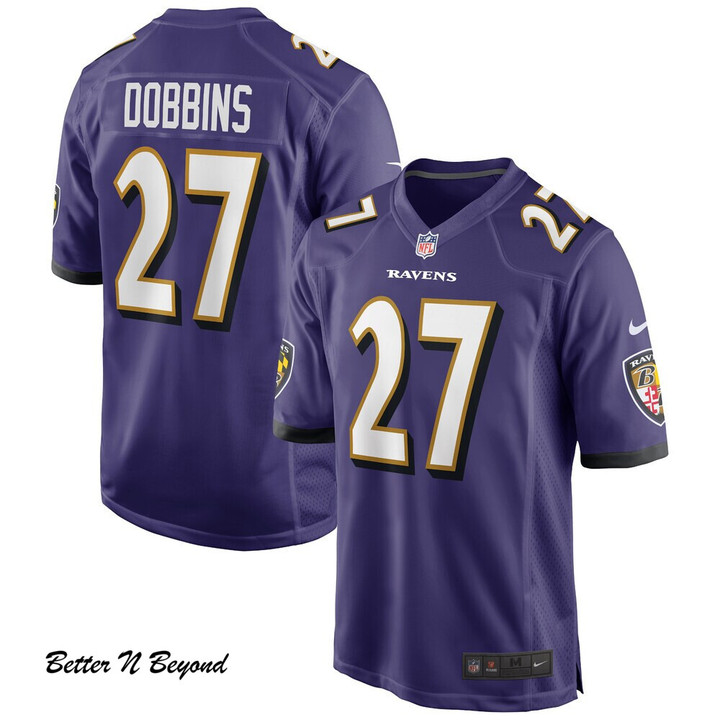 Men's Baltimore Ravens J.K. Dobbins Nike Purple Game Jersey