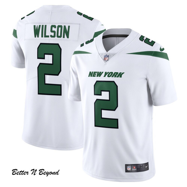 Men's New York Jets Zach Wilson Nike Spotlight White Vapor Limited Jersey