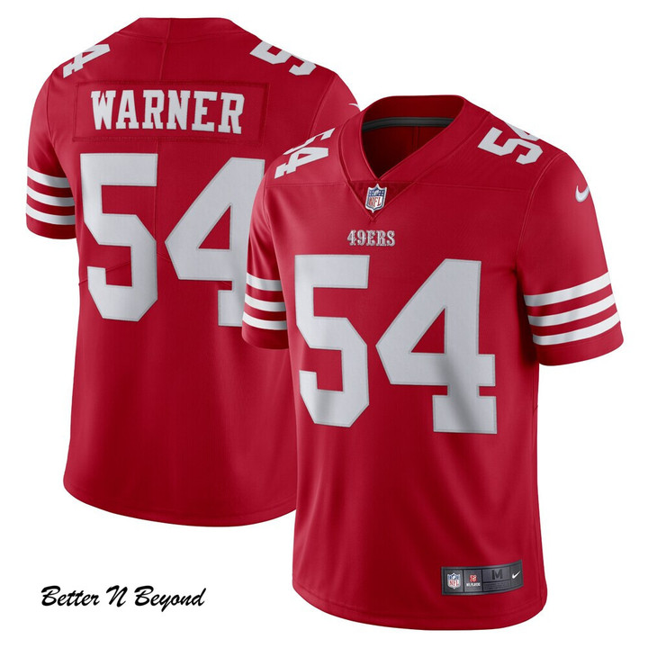 Men's San Francisco 49ers Fred Warner Nike Scarlet Vapor Limited Jersey