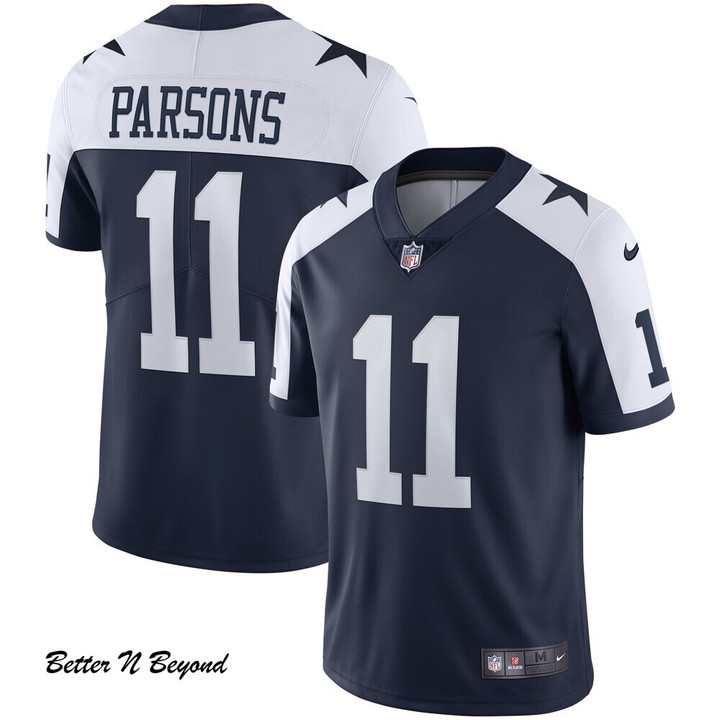 Men's Dallas Cowboys Micah Parsons Nike Navy Alternate Vapor Limited Jersey