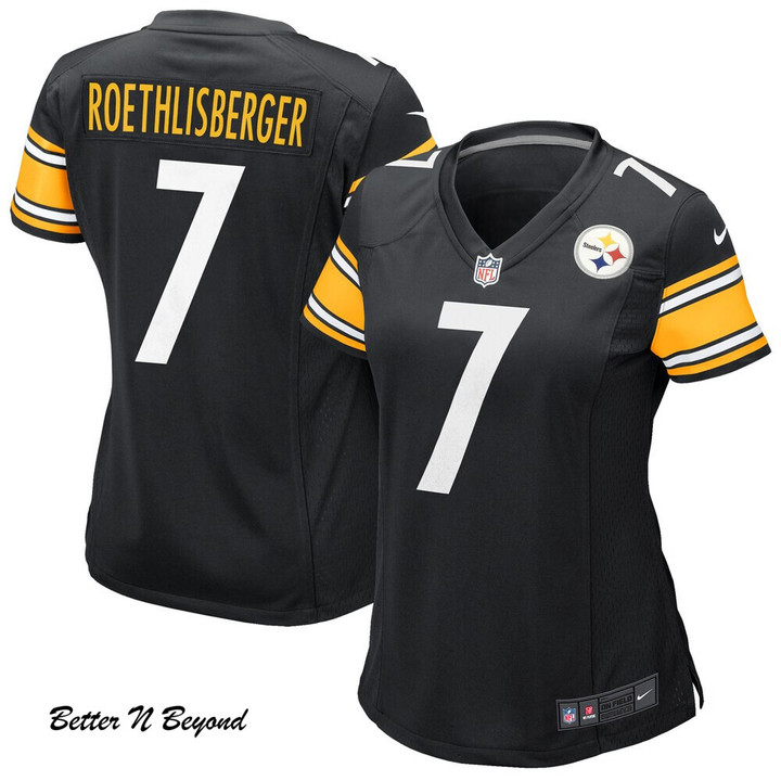 Women's Pittsburgh Steelers Ben Roethlisberger Nike Black Team Game Jersey