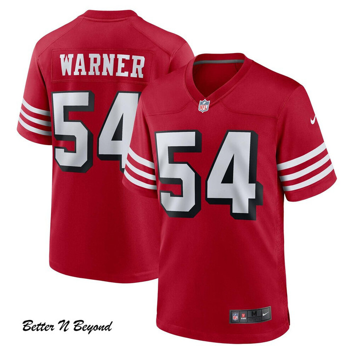Men's San Francisco 49ers Fred Warner Nike Scarlet Alternate Game Jersey