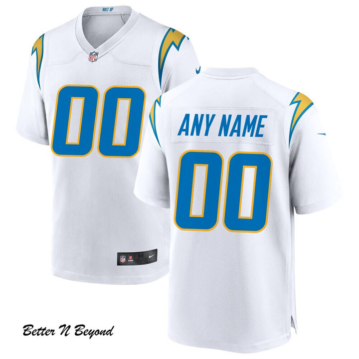 Men's Los Angeles Chargers Nike White Custom Game Jersey