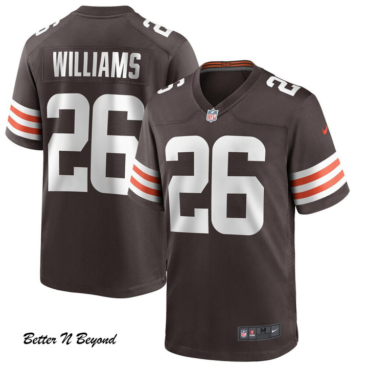 Men's Cleveland Browns Greedy Williams Nike Brown Game Player Jersey
