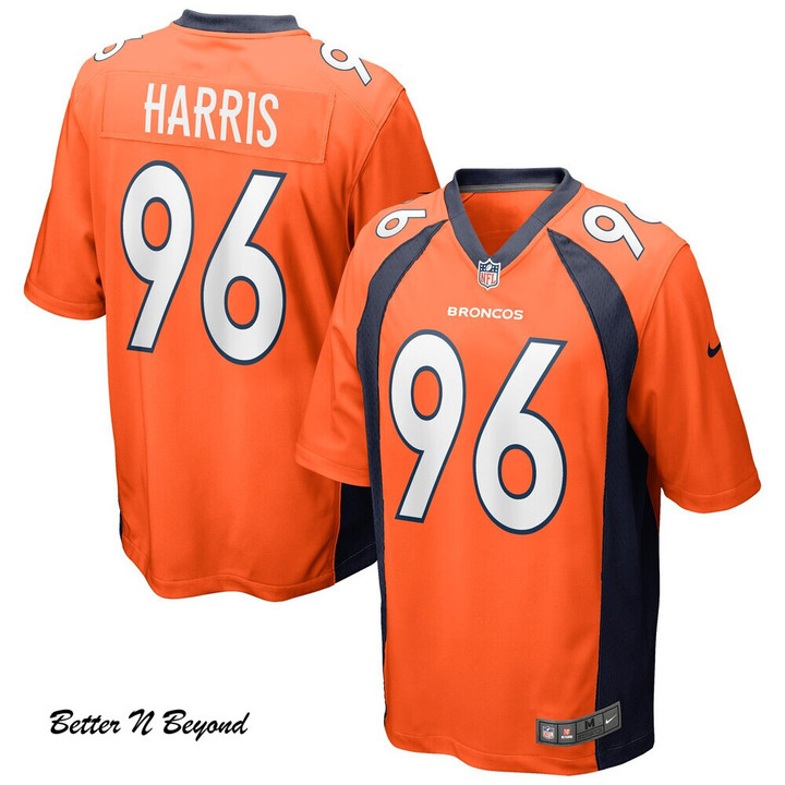 Men's Denver Broncos Shelby Harris Nike Orange Game Jersey