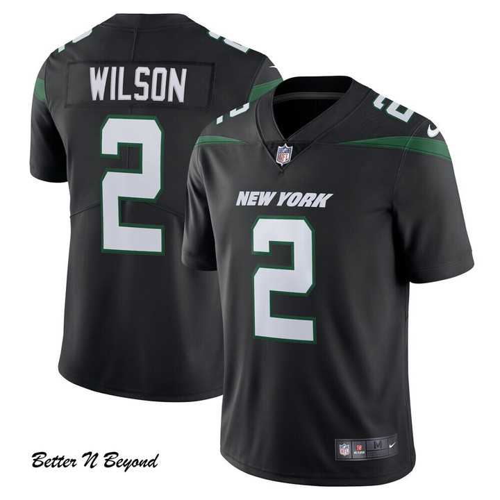 Men's New York Jets Zach Wilson Nike Stealth Black Vapor Limited Jersey