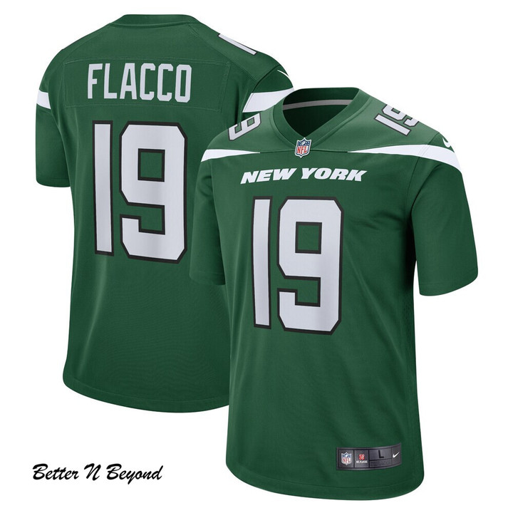 Men's New York Jets Joe Flacco Nike Gotham Green Player Game Jersey