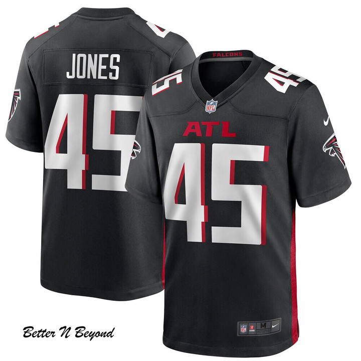 Men's Atlanta Falcons Deion Jones Nike Black Game Player Jersey