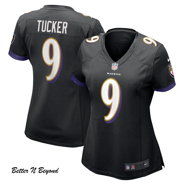Women's Baltimore Ravens Justin Tucker Nike Black Game Jersey