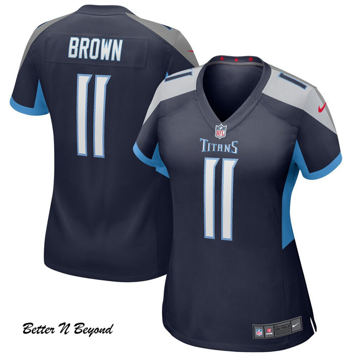 Women's Nike AJ Brown Navy Tennessee Titans Game Jersey