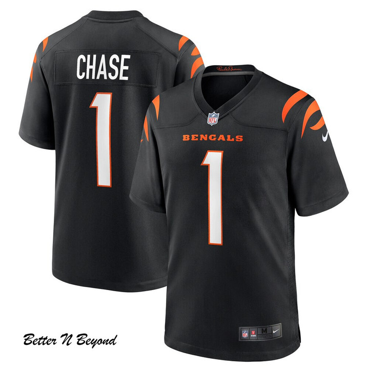 Men's Cincinnati Bengals Ja'Marr Chase Nike Black Game Jersey