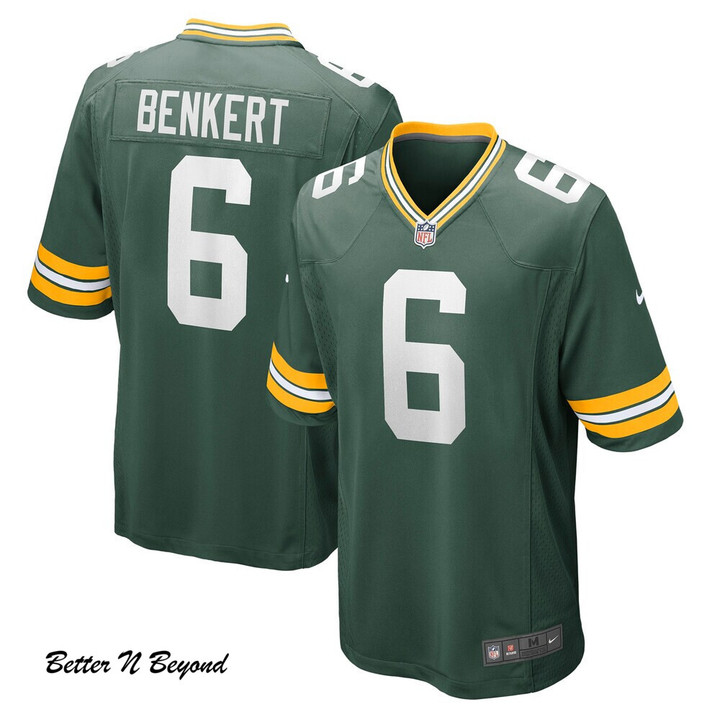 Men's Green Bay Packers Kurt Benkert Nike Green Player Game Jersey