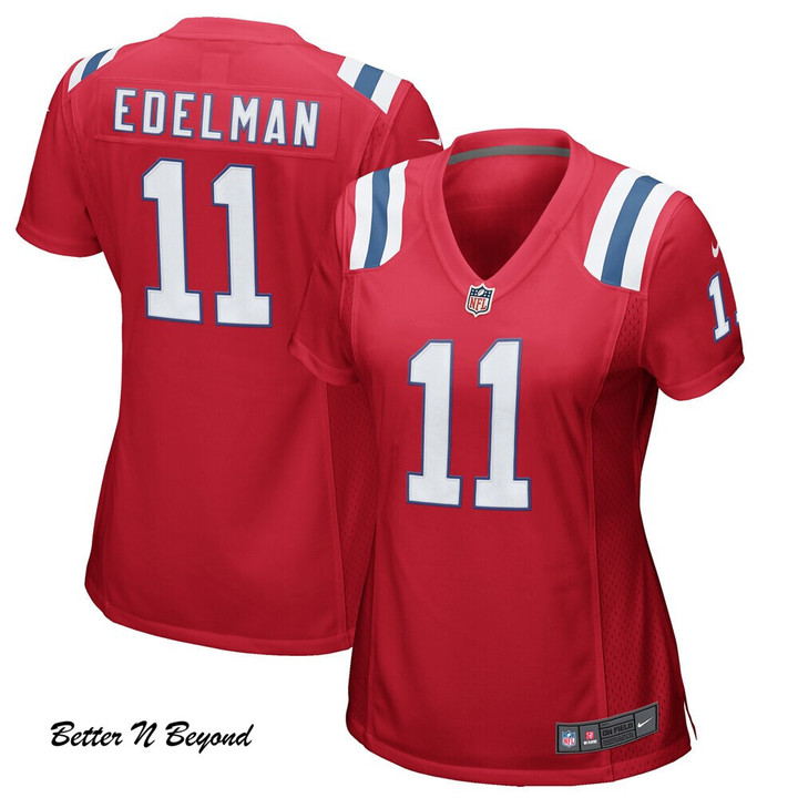 Women's New England Patriots Julian Edelman Nike Red Alternate Game Jersey