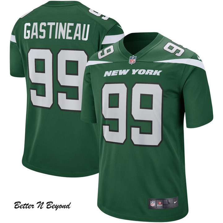 Men's New York Jets Mark Gastineau Nike Gotham Green Game Retired Player Jersey