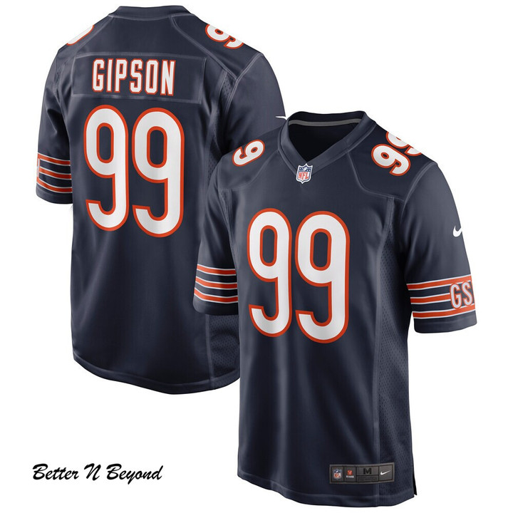 Men's Chicago Bears Trevis Gipson Nike Navy Game Jersey