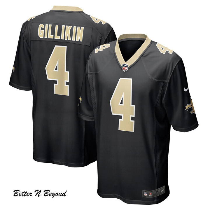 Men's New Orleans Saints Blake Gilikin Nike Black Game Player Jersey