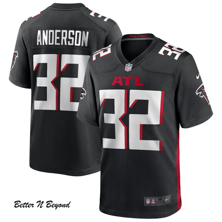 Men's Atlanta Falcons Jamal Anderson Nike Black Game Retired Player Jersey