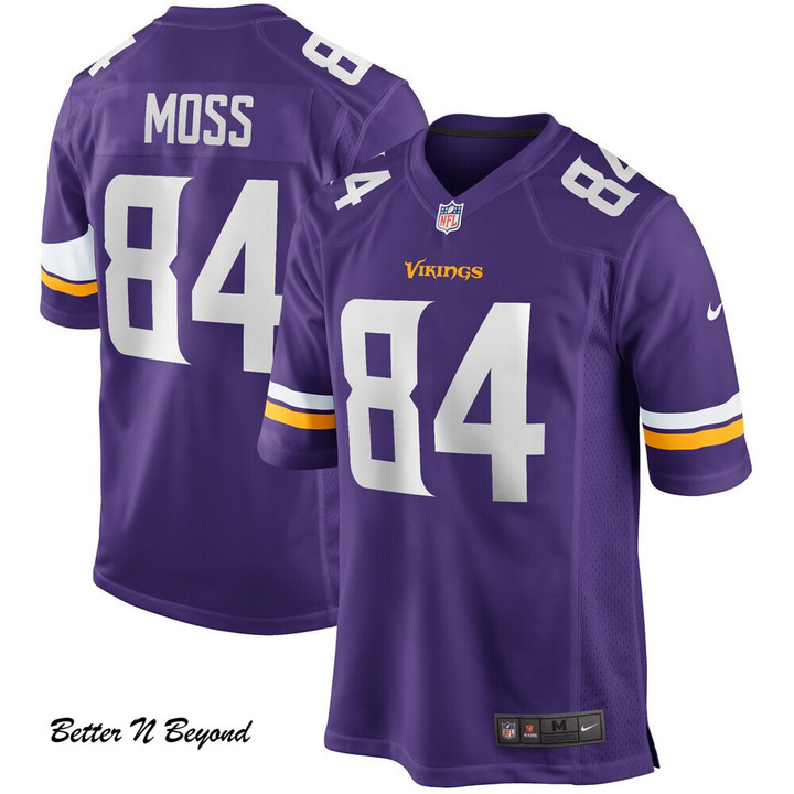 Men's Minnesota Vikings Randy Moss Nike Purple Game Retired Player Jersey