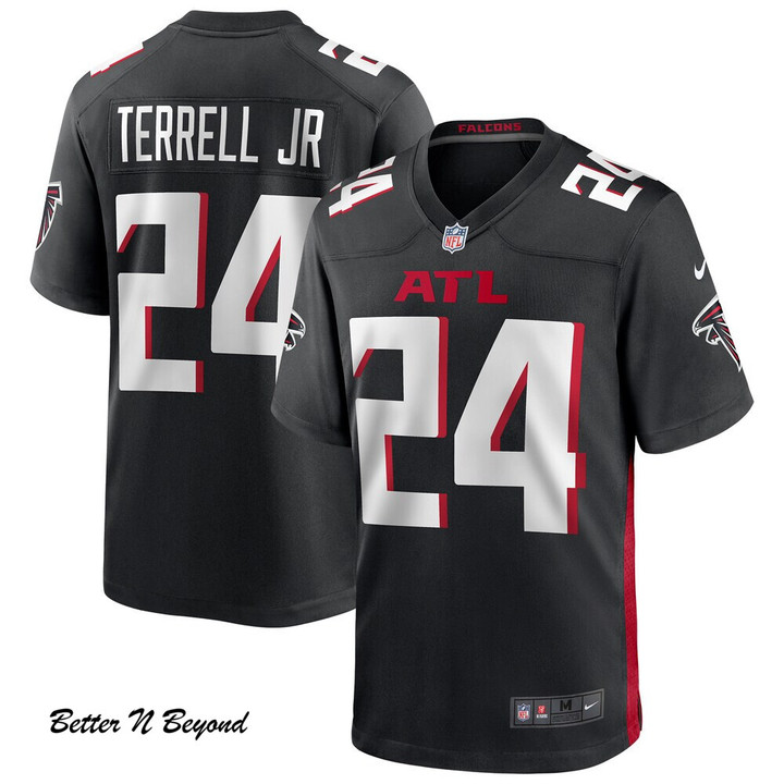 Men's Atlanta Falcons A.J. Terrell Jr. Nike Black Player Game Jersey