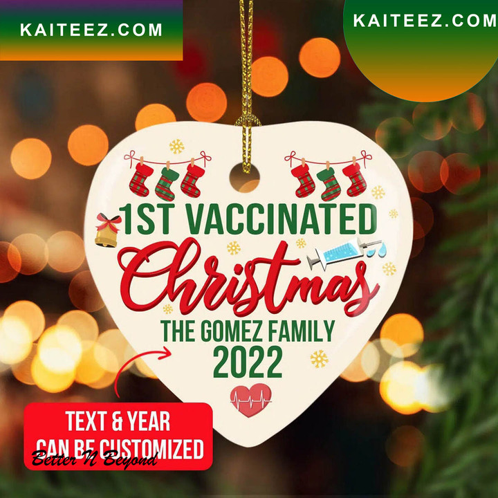 1St Vaccinated Family Christmas Ornament
