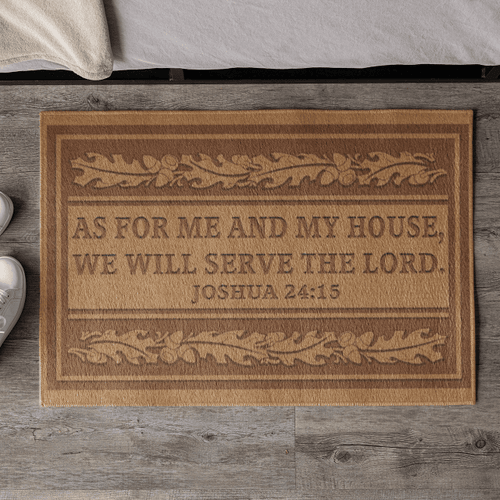 As For Me And My House, We Will Serve The Lord Doormat