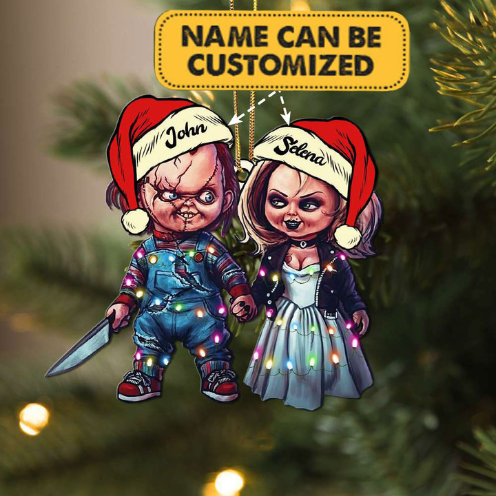 🇺🇸Personalized Horror Couple Christmas Ornament
