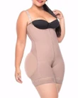 Women's Butt Lifting Open Bust Bodysuit Body Shaper With Zipper Shapewear Slimming Compression Faja With Straps