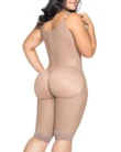 Knee Length Underbust Body Shaper Fajas For Women Postpartum Girdle Body Shaper Compression Garment Eye n Hook