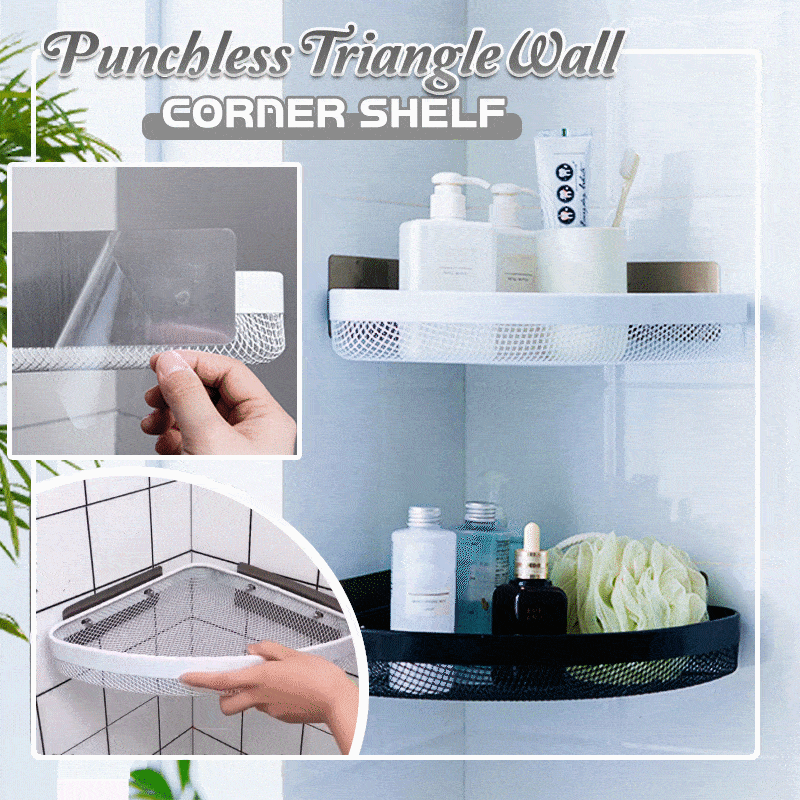 ⭐️ Punchless Triangle Wall Corner Shelf