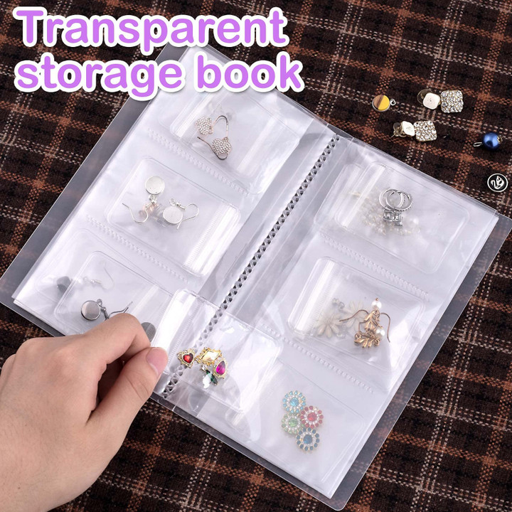 🎁 Transparent Jewelry Storage Book Set
