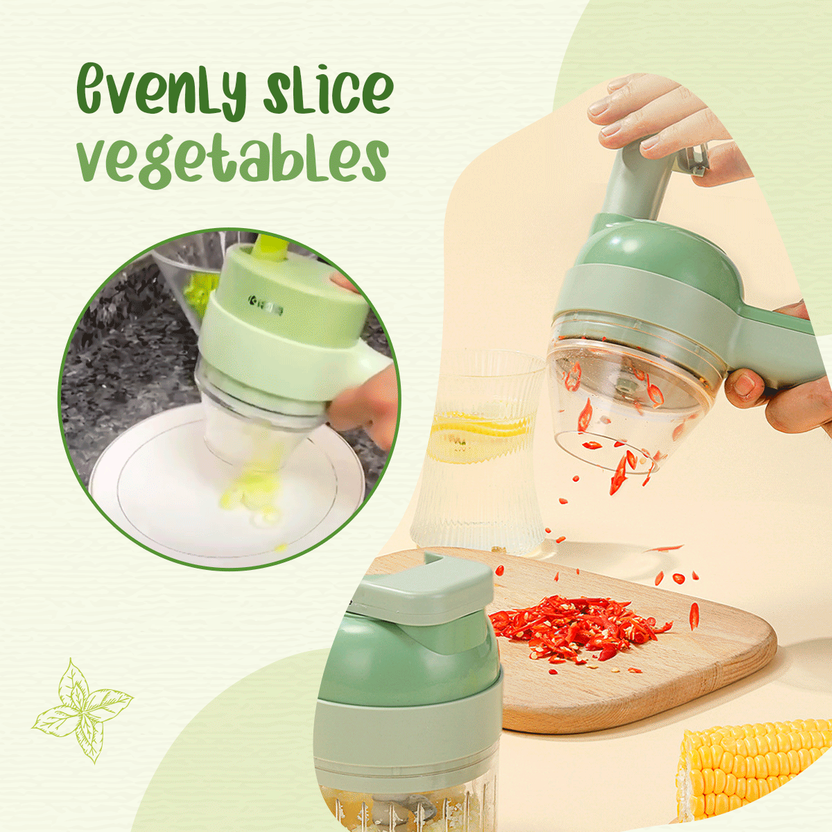 4 In 1 Portable Electric Vegetable Cutter Set 🔥HOT SALE 50%🔥