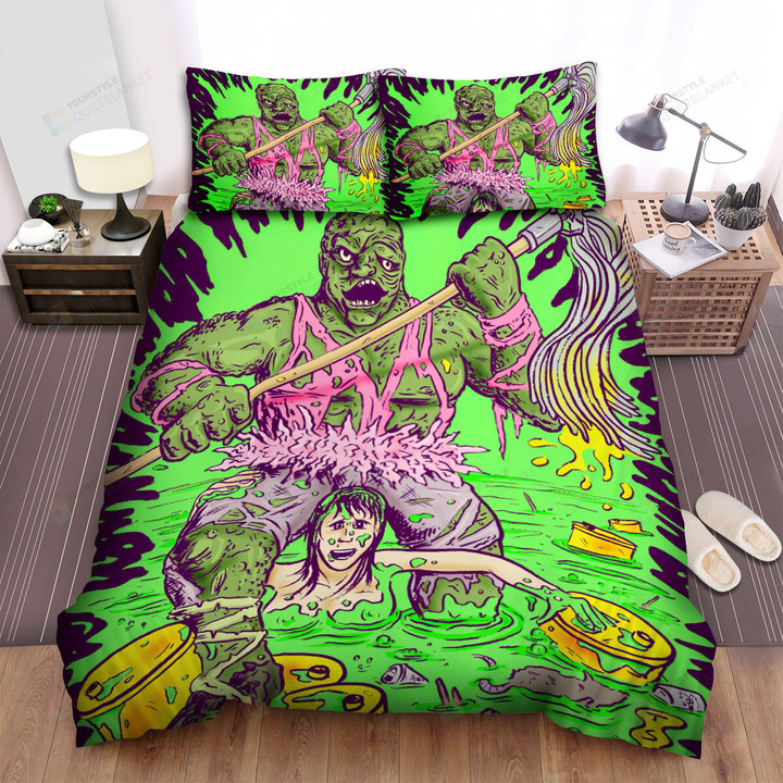 The Toxic Avenger (1984) Green Movie Poster Bed Sheets Spread Comforter Duvet Cover Bedding Sets