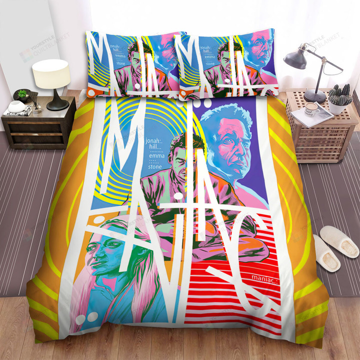Maniac (2018) Movie Illustration 3 Bed Sheets Spread Comforter Duvet Cover Bedding Sets