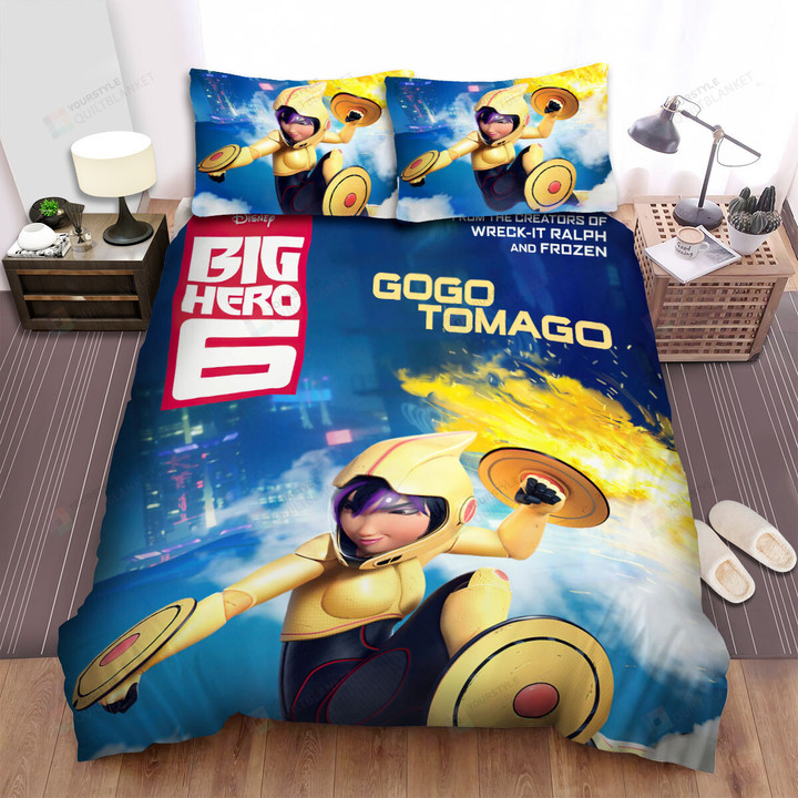 Big Hero 6 (2014) Gogo Tomago Poster Bed Sheets Spread Comforter Duvet Cover Bedding Sets