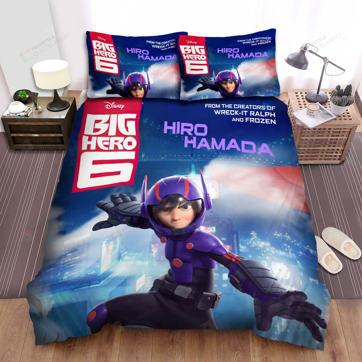 Big Hero 6 (2014) Hiro Hamada Poster Bed Sheets Spread Comforter Duvet Cover Bedding Sets