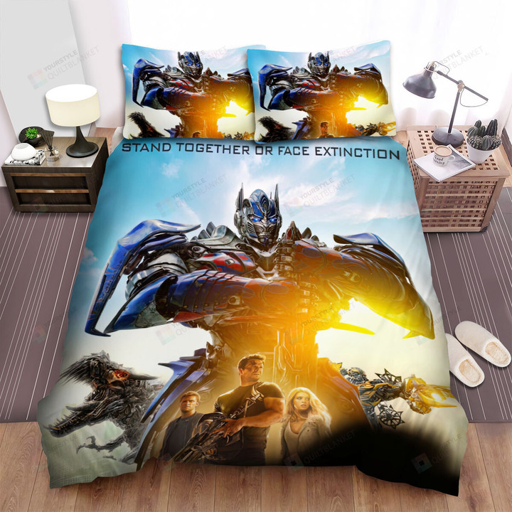 Transformers: Age Of Extinction (2014) Poster Movie Poster Bed Sheets Spread Comforter Duvet Cover Bedding Sets Ver 5