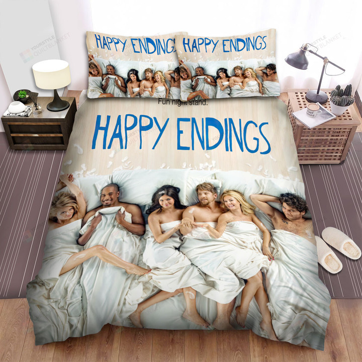 Happy Endings (2011–2020) Poster Movie Poster Bed Sheets Spread Comforter Duvet Cover Bedding Sets Ver 4