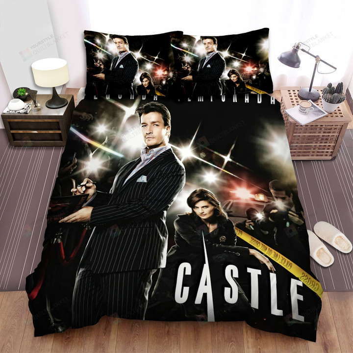 Castle (2009–2016) Segunda Temporada Movie Poster Bed Sheets Spread Comforter Duvet Cover Bedding Sets